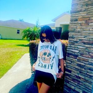 light cream oversized T